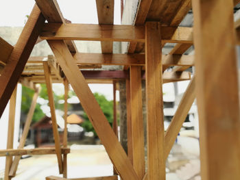 Close-up of wooden structure