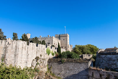 Rhodes island, greece, symbol of rhodes, knights grand master palace also known as castello
