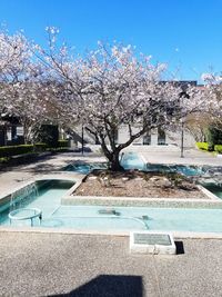 Scenic view of swimming pool against sky