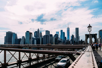 View of bridge and buildings in city