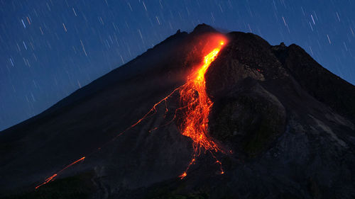 Mount merapi lava