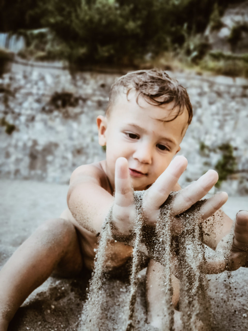 childhood, child, one person, real people, portrait, males, boys, innocence, lifestyles, men, looking at camera, cute, front view, leisure activity, day, nature, focus on foreground, outdoors