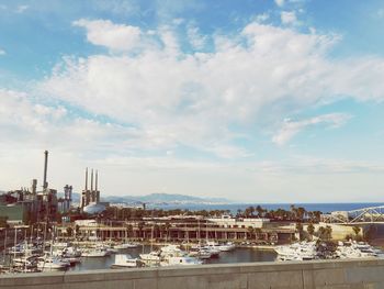 High angle view of cityscape