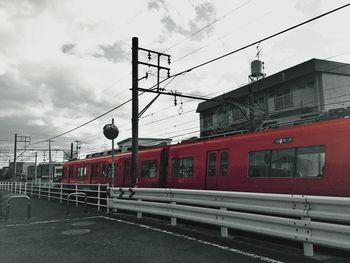 Train on railroad station platform