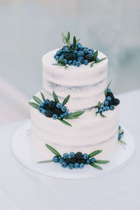 Close-up of cake on table