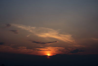 Sun shining through clouds