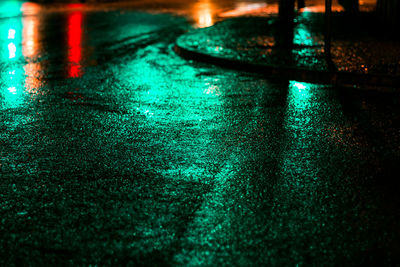 Close-up of water at night