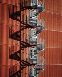 Fire escape on building