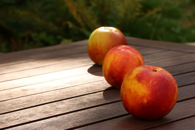 Close-up of orange on table