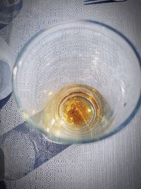 Close-up of beer in glass