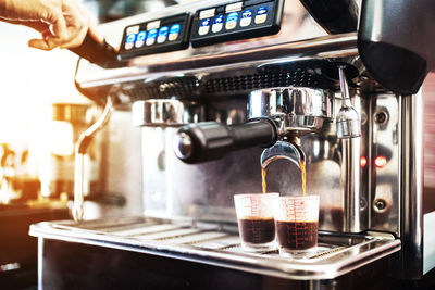 Close-up of coffee in cafe