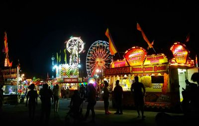 People enjoying at night
