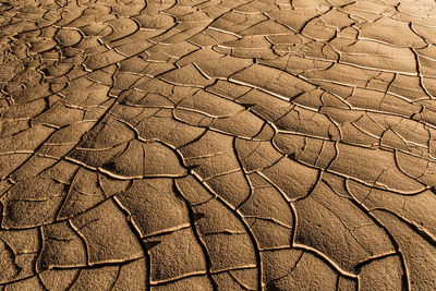 Full frame shot of cracked land