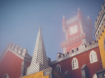 Low angle view of buildings against sky