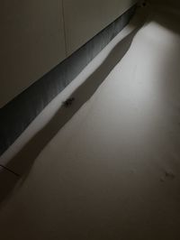 High angle view of white wall at home