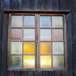 Close-up of multi colored window