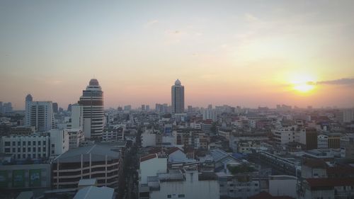 Cityscape at sunset