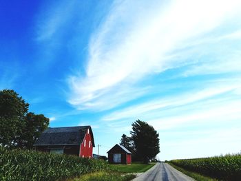 Sky, farm, barn, summer