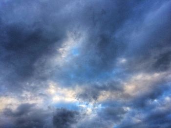 Low angle view of storm clouds in sky