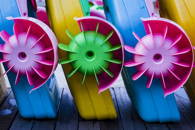 Colorful balloons on table