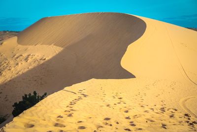 White sand dune in mui ne, vietnam 