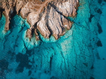 Full frame shot of rock in water