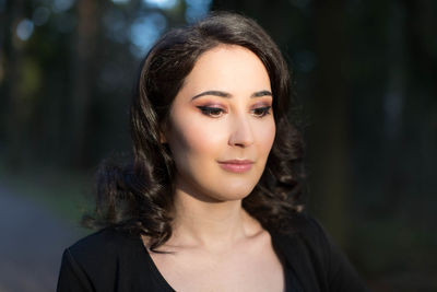 Portrait of beautiful young woman