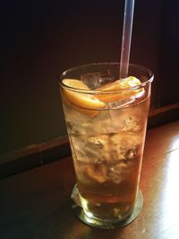 Close-up of drink on table