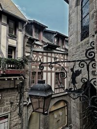 Low angle view of buildings in city