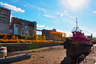 Panoramic view of buildings against sky