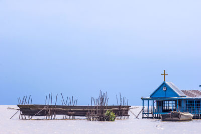 This is church of fishing village at tonle sap lake in siem reap, cambodia