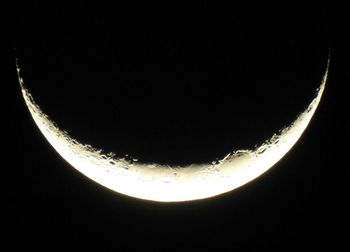 Close-up of moon over black background