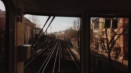 Train on railroad track