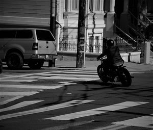 Motorcycle on street