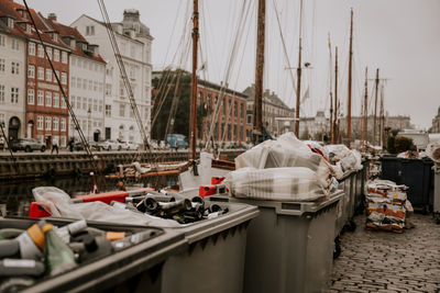 Boats in harbor