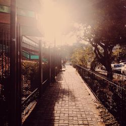 Narrow walkway in city