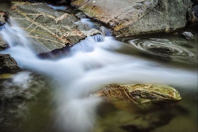 Scenic view of waterfall