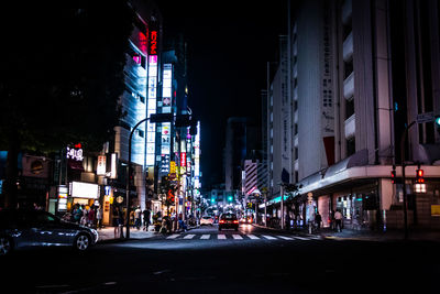 City street at night