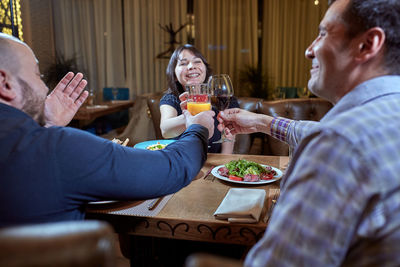 People sitting in a restaurant