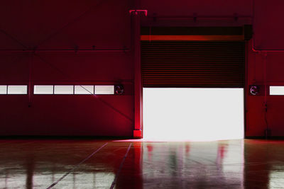 Empty corridor of building