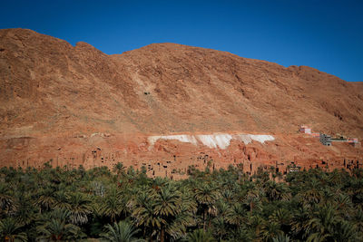 Scenic view of mountains against clear sky