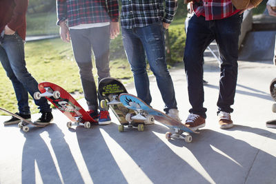 Group of men with skateboards