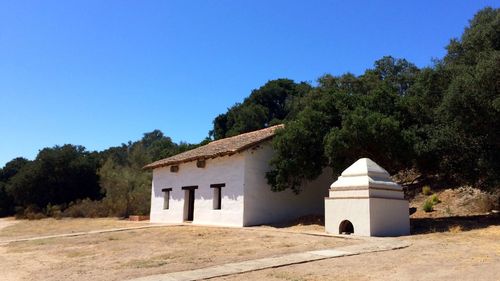 Built structure against clear blue sky