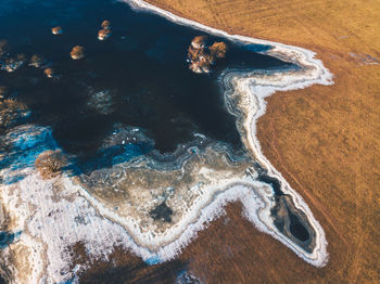 Close-up high angle view of water