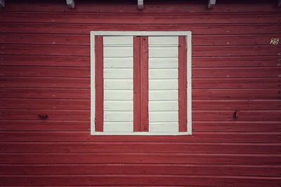 Full frame shot of closed shutter of building