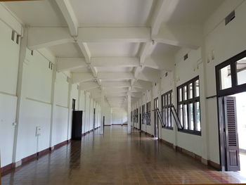 Empty corridor of building