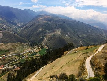 Aerial view of landscape against sky