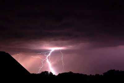 Low angle view of dramatic sky