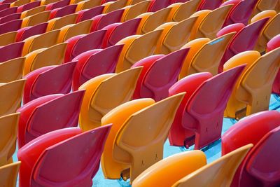 Chairs in stadium