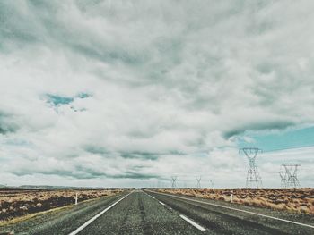 Road against sky